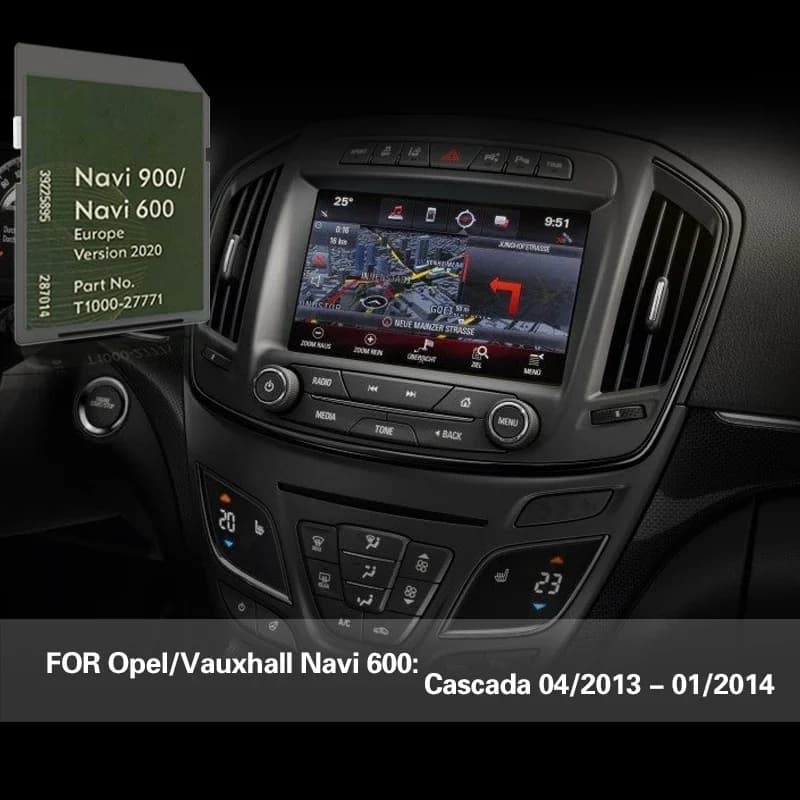 Cascada 2013 2014 pour Opel Vauxhall Navi 600 900 carte de Navigation SD France allemagne autriche c