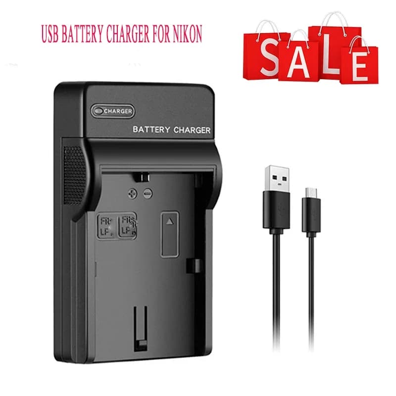 Chargeur de batterie USB pour EN-EL2 ENEL2 Nikon Coolpix 2500 3500 3100 3200 SQ E2500 E3500 2100Q E3