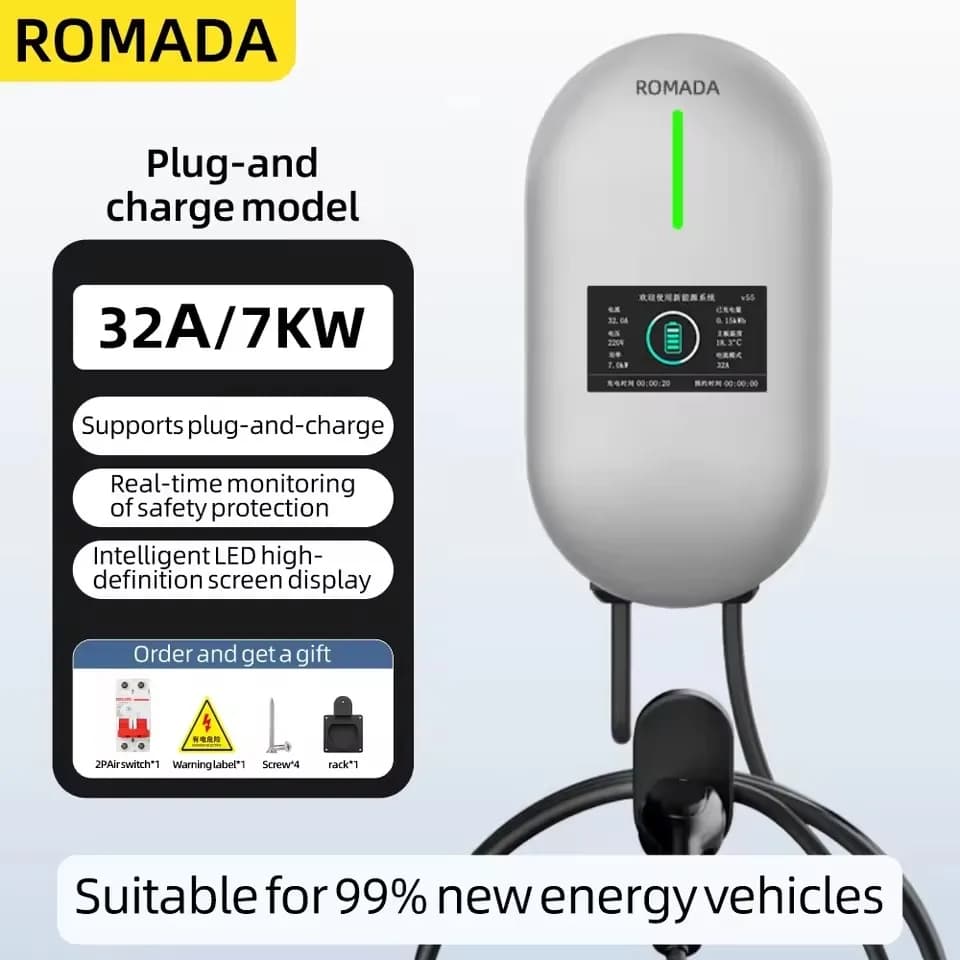 Station de recharge pour véhicules électriques contrôlée par l'application Bluetoo, chargeur de voit