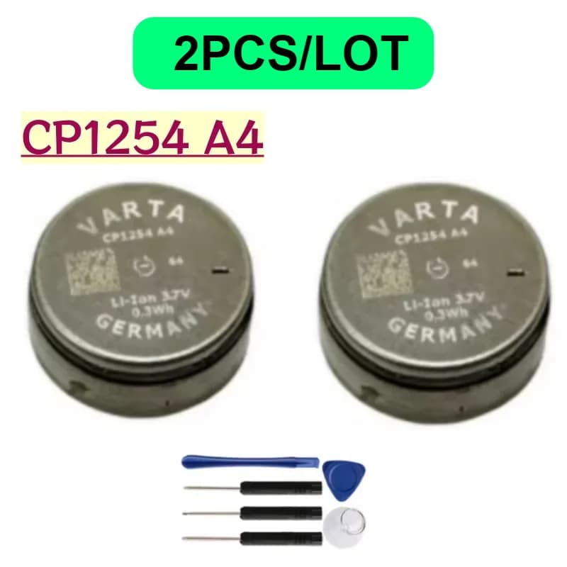 Batterie rechargeable Li-ion Varta CP1254 A4 3.7V, 0,3 wh, 70mAh, remplacement lir1254, haute capaci