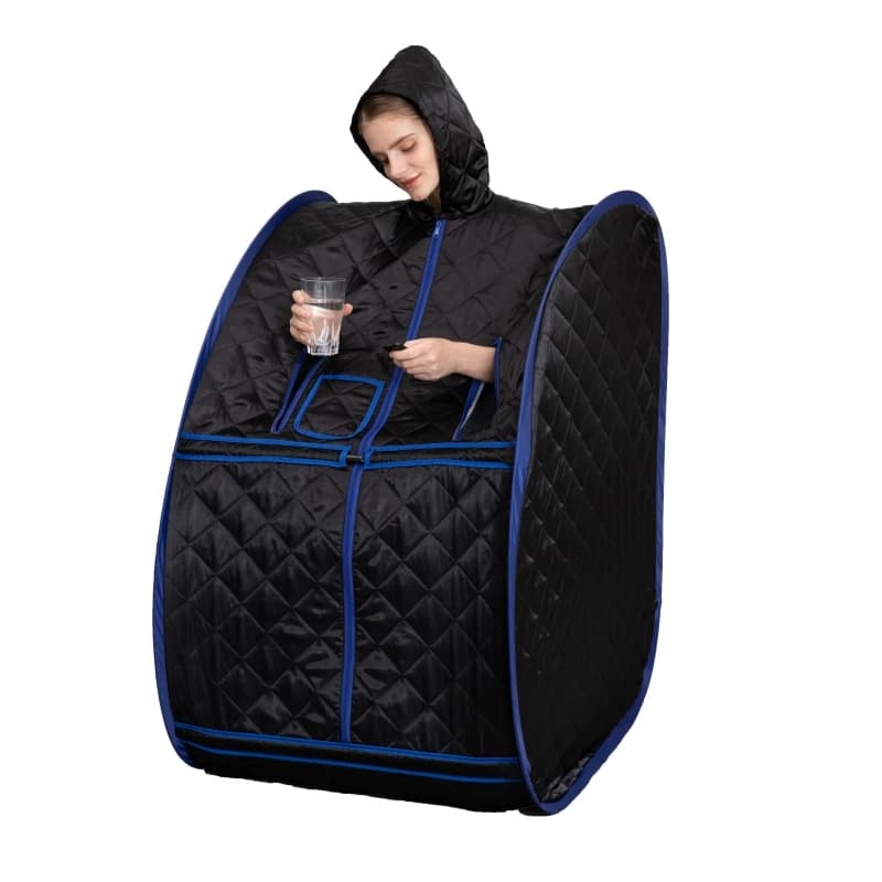 Sauna à vapeur Portable pour la maison, avec générateur 3L 1000W, télécommande et chaise pliable pou