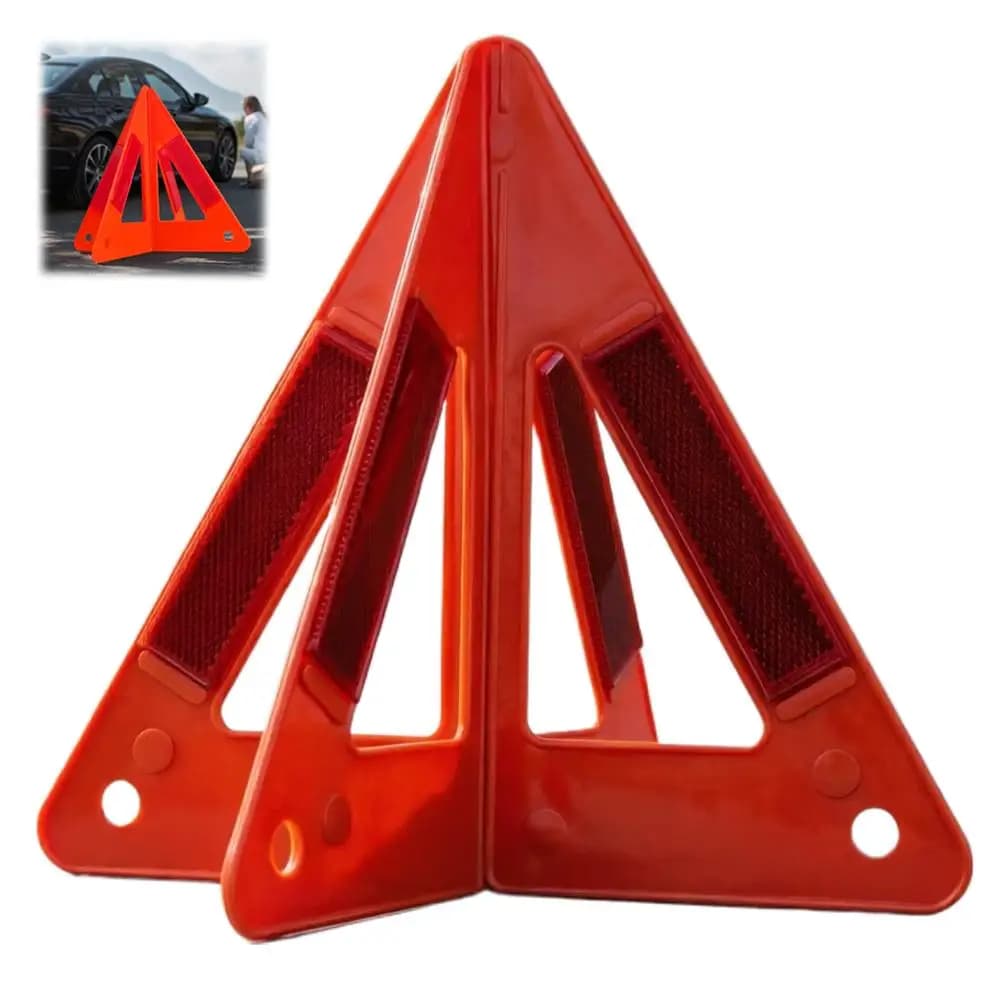 1/2 pièces Triangle de signalisation d'urgence pour panne de voiture, panneau de signalisation de da
