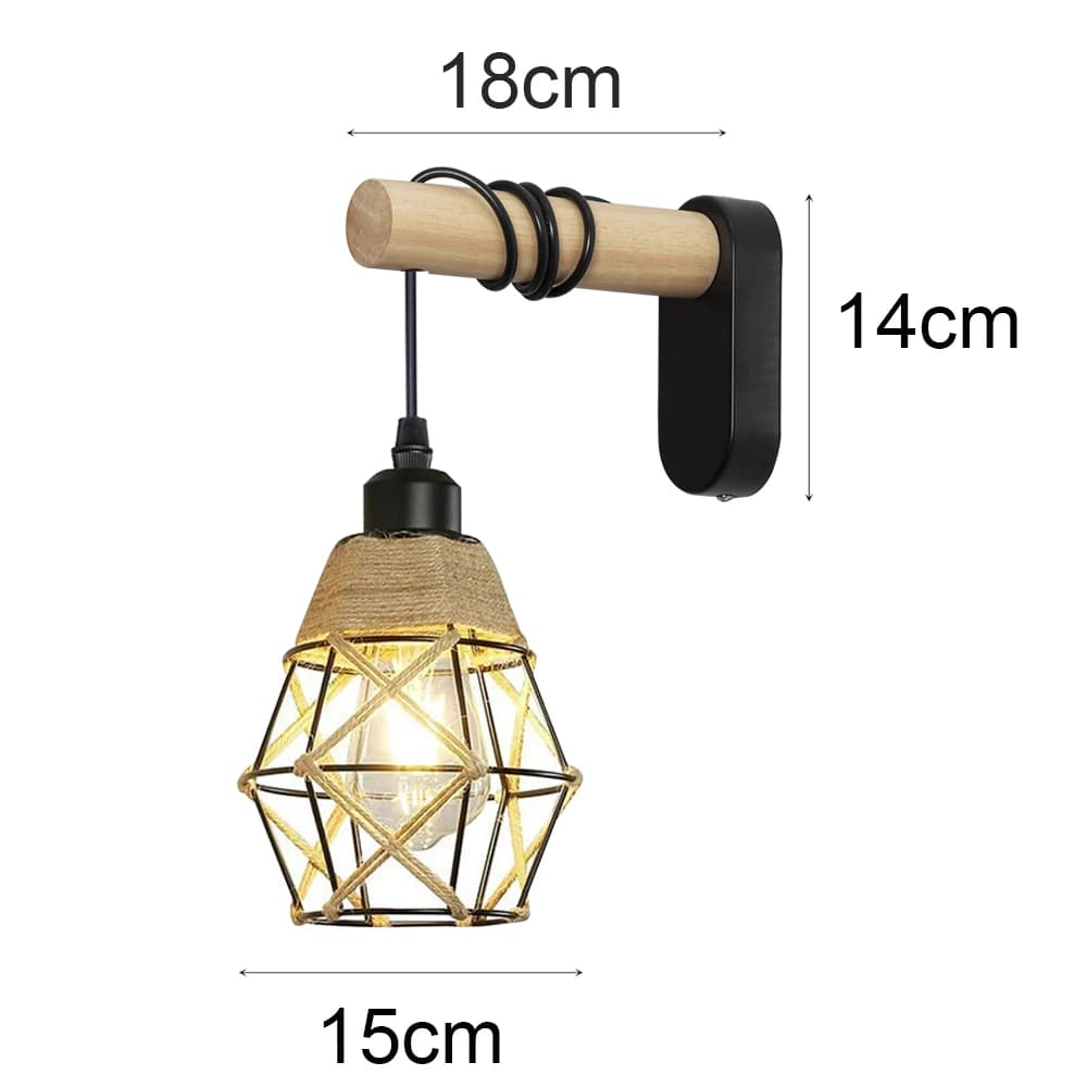 Applique Murale Vintage en Fer Rétro, Luminaire Décoratif d'Nik, Idéal pour une Chambre à Coucher, u