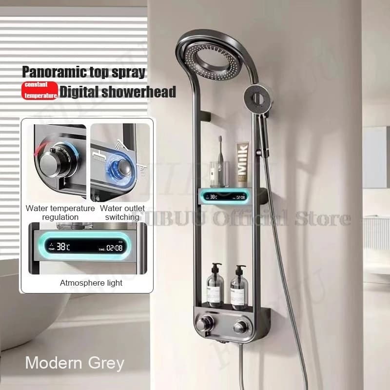 Système de douche de luxe pour centre commercial de pluie sous pression, panneau de douche à effet p
