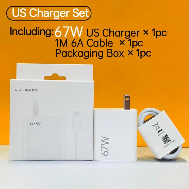Chargeur Xiaomi 67W Type C Turbo original, adaptateur de charge rapide 6A, câble Mi 15T 13T 12 11 po