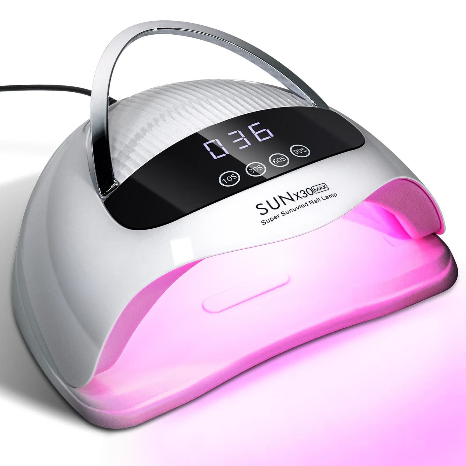 Lampe UV professionnelle à 90 LED pour vernis à ongles, avec 4 réglages de minuterie, écran d'affich