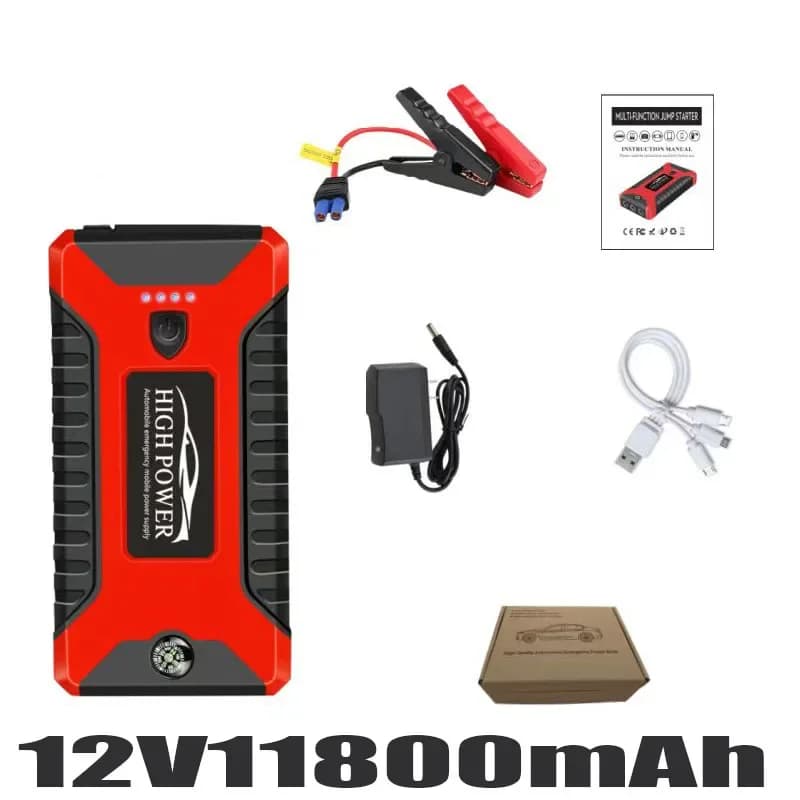 Démarreur de saut de voiture, dispositif de démarrage, batterie externe 12v 98000mAh, démarreur de s