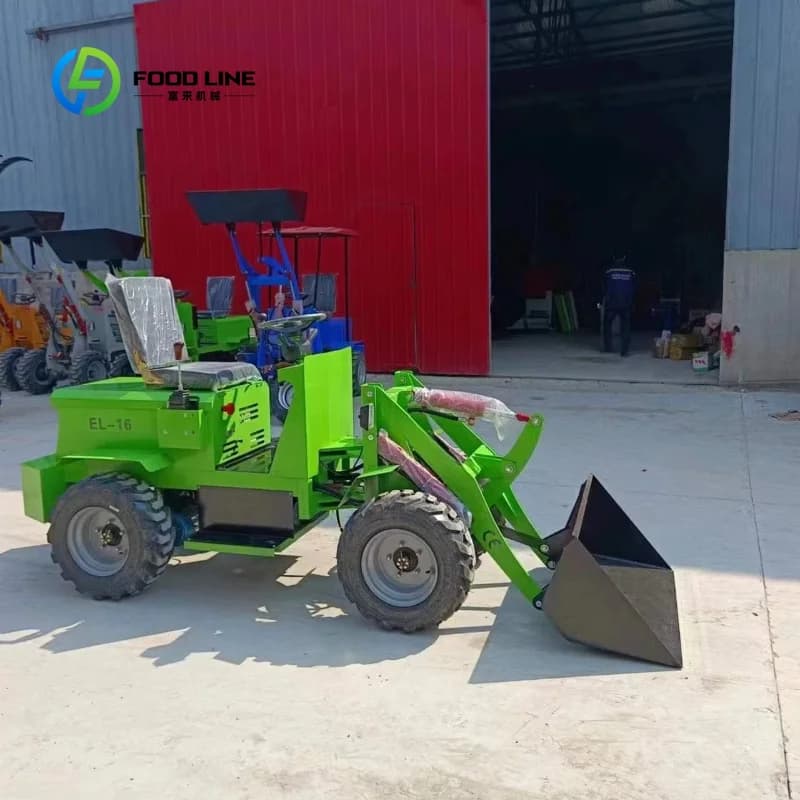 Machine de chargement électrique 4x4 personnalisée pour la ferme et le jardin, chargeuse frontale av