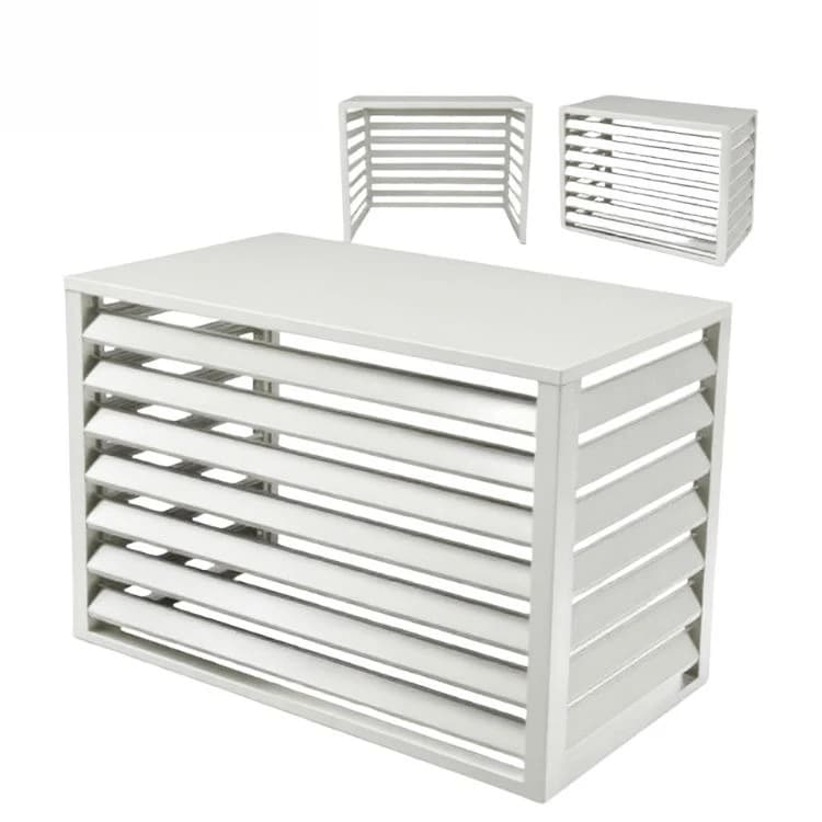 Couverture de protection pour unité de climatisation extérieure, panneau en aluminium, stores horizo