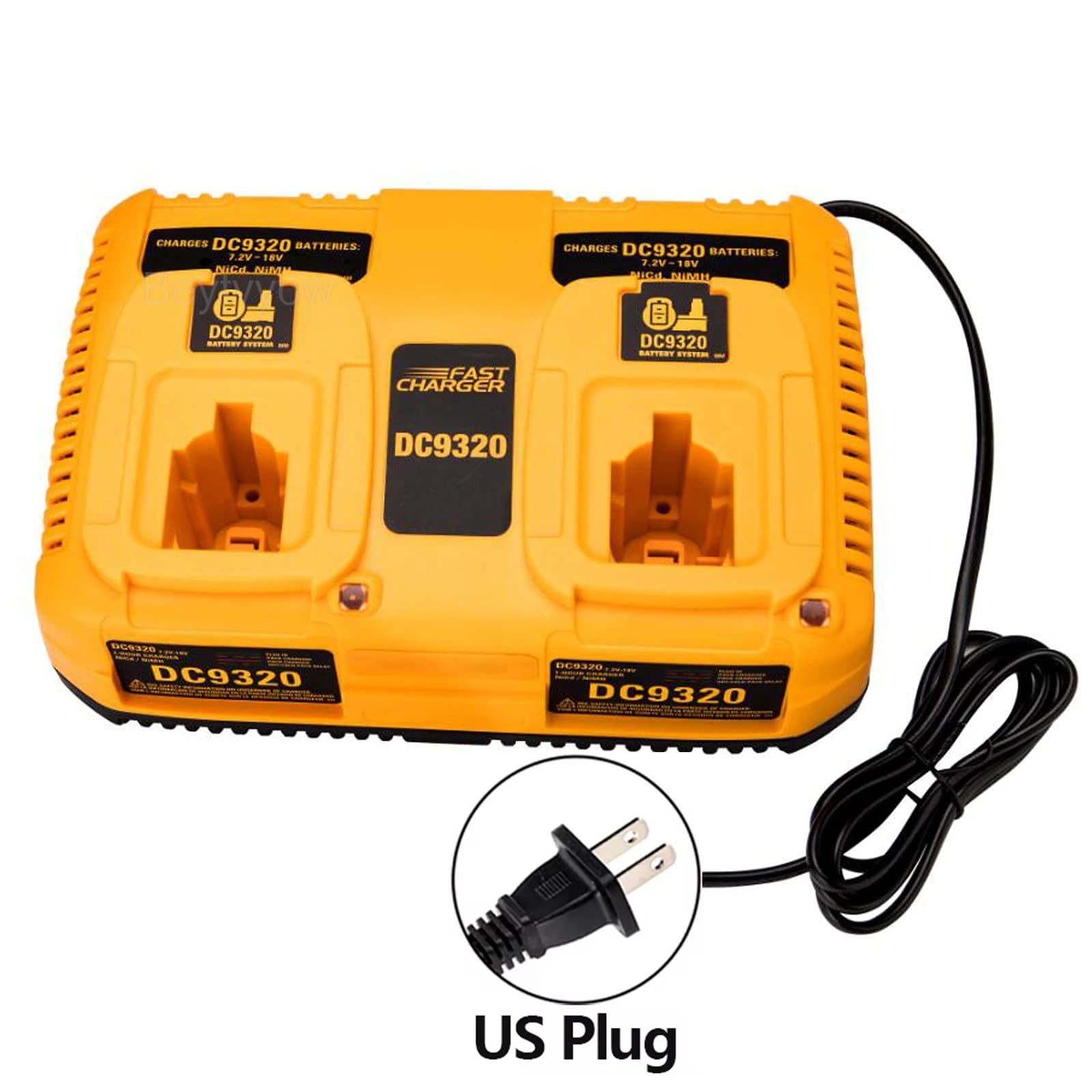 Chargeur de batterie DC9320 pour Batteries Dewalt 18V 14.4V 7.2V XRP, Station de charge rapide à 2 P