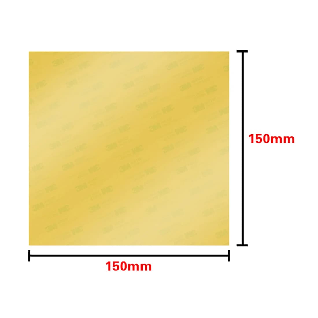 Accessoires d'imprimante 3D 150*150*0.3mm panneau de stratification à froid PEI jaune avec panneau d