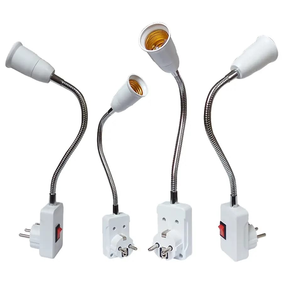 Prise ue US vers support de lampe E27, douille d'ampoule avec interrupteur, Conversion de Base de la