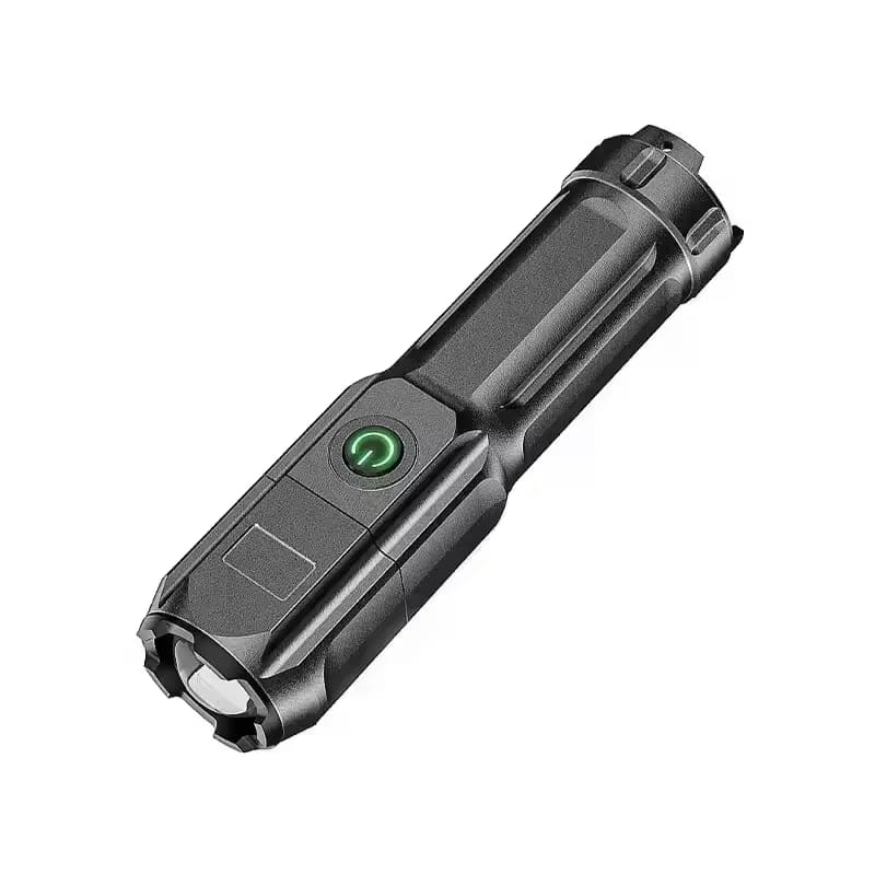 Lampe torche LED puissante rechargeable par USB, batterie au lithium intégrée, étanche, zoom, pêche,