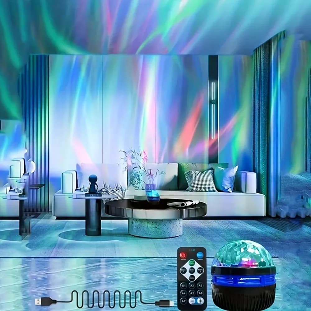 Projecteur LED de ciel nocturne étoilé, aurore, télécommande USB, lumière de galaxie RGB, 7 Modes po