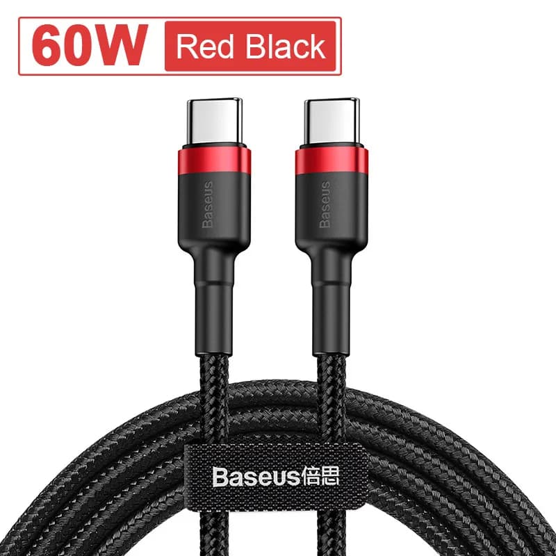 Câble USB-C vers USB-C Baseus 100W pour MacBook Pro, charge rapide 4.0, compatible iPhone 17 16 15 P