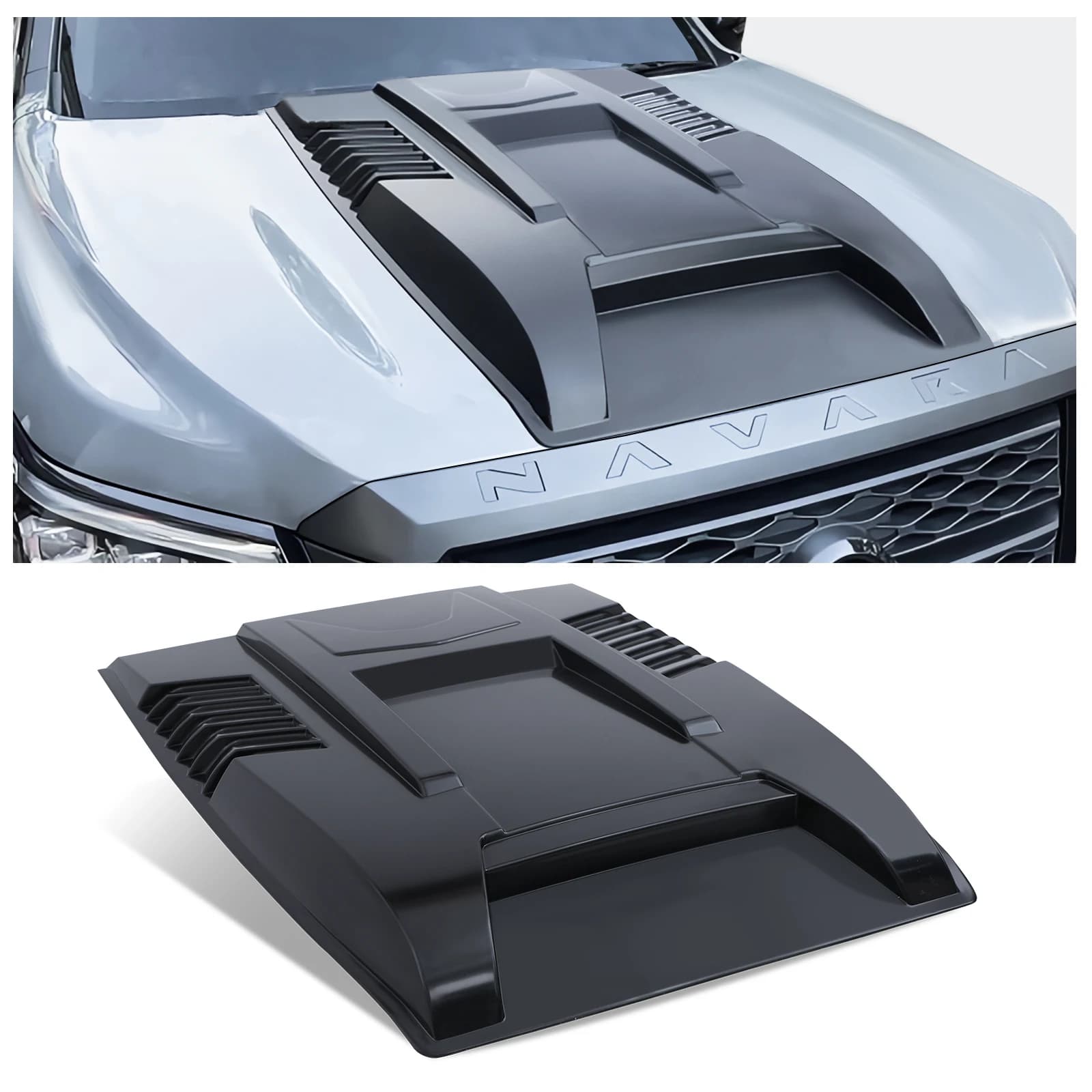 Couvre-capot noir mat pour Nissan Navara 2021 2022 2023 2024 2025 Frontier D23 NP300, protection ABS