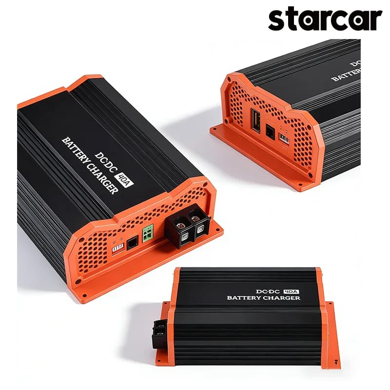 Chargeur de batterie intelligent automatique DC vers 12V 20A 40A 60A 12.6V 14.6V Chargeur DC