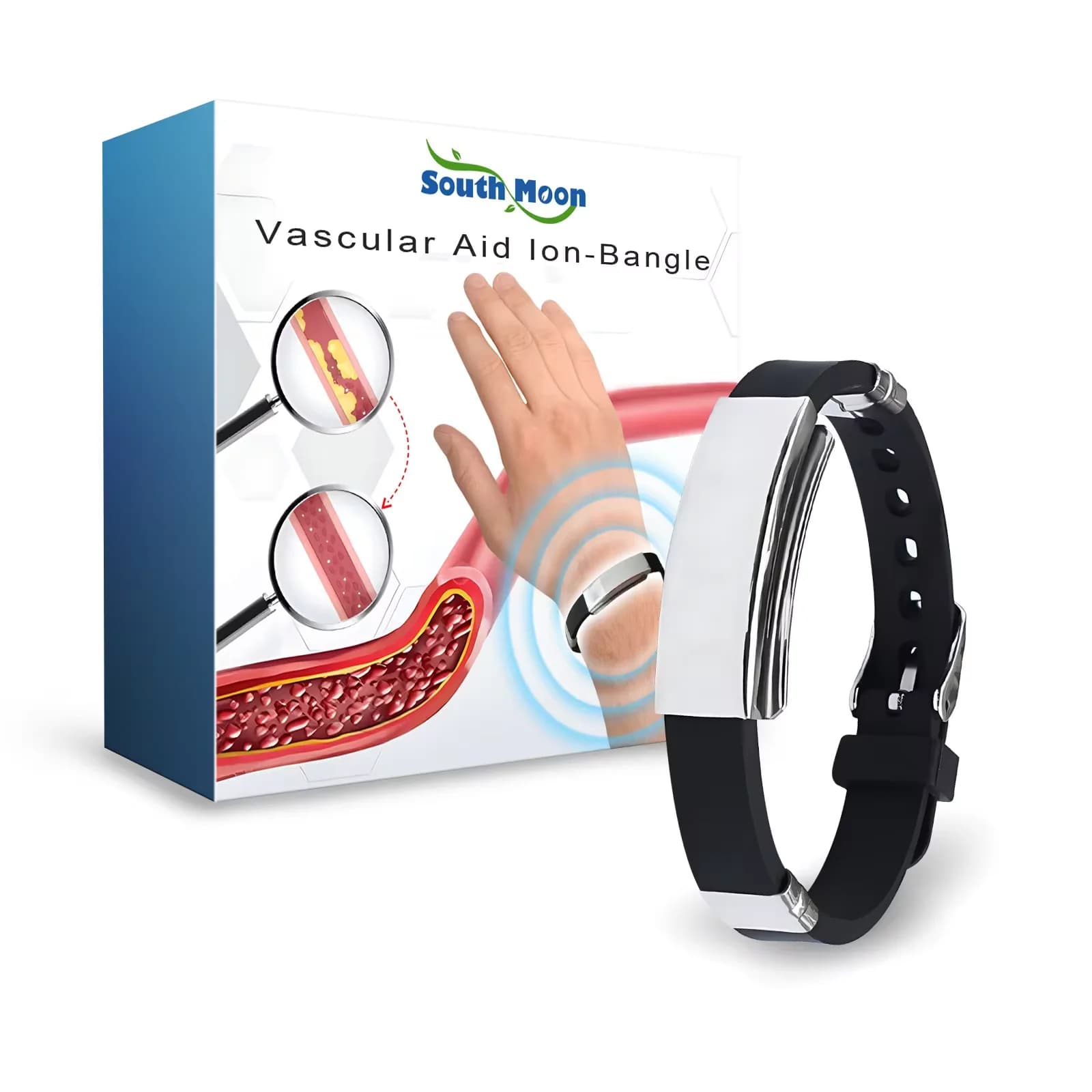 Bracelet Power Ionics favorise la Circulation sanguine, améliore les vertiges, l'inconfort, soulage 