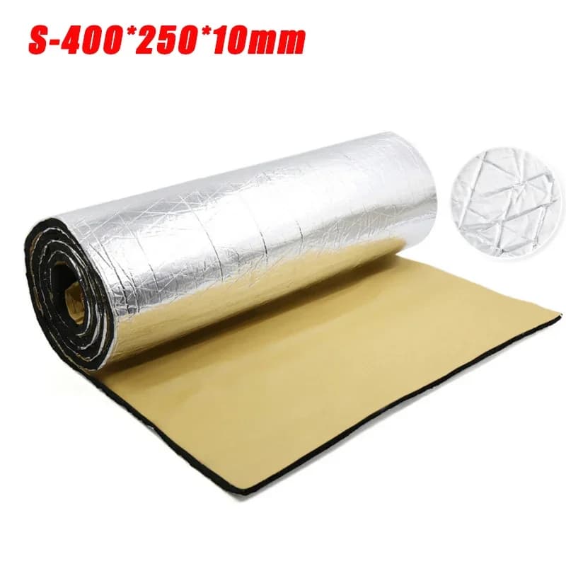 Tapis isolant d'isolation thermique et acoustique automobile S/M/L, feuille d'aluminium épaisse de 5