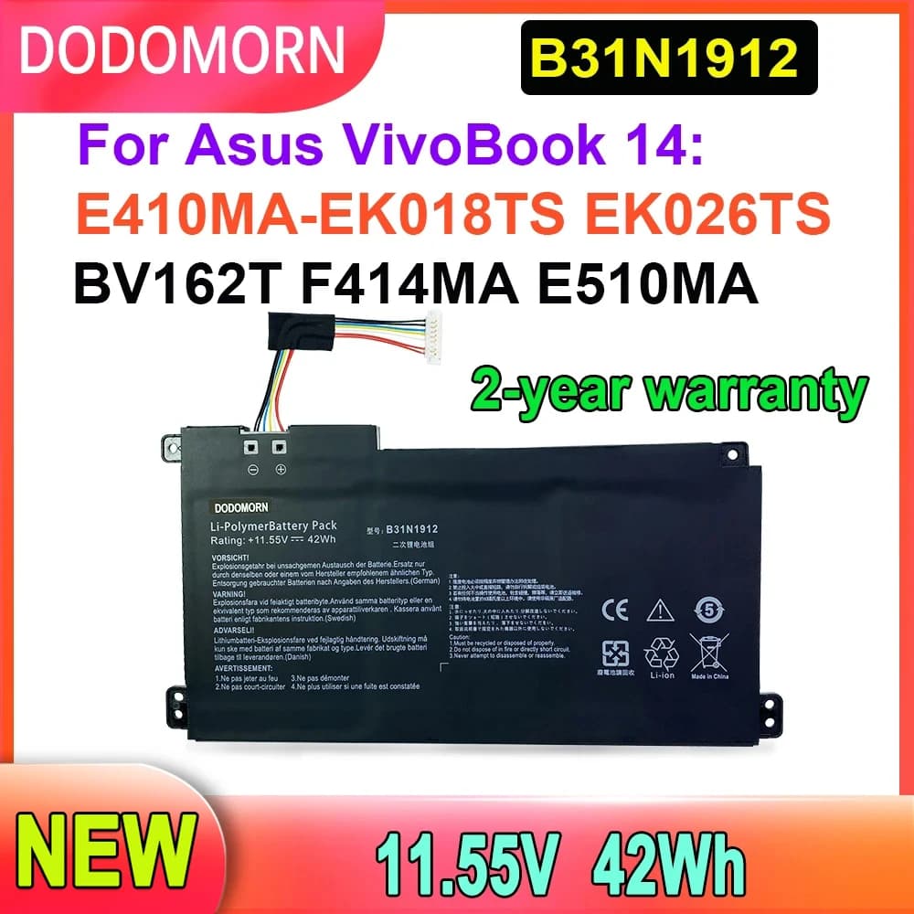 42Wh B31N1912 C31N1912 Batterie D'ordinateur Portable Pour Bali VivoPle14 F414MA E410MA-EK018TS BV16
