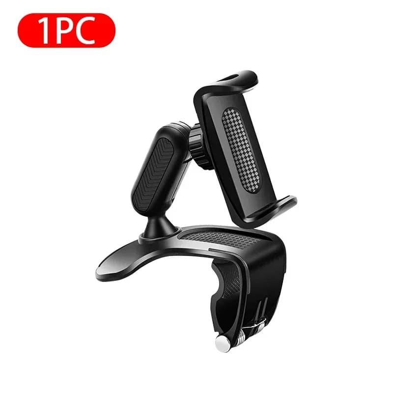 Support de téléphone pour voiture, se fixe sur le tableau de bord, le pare-soleil, le rétroviseur, s