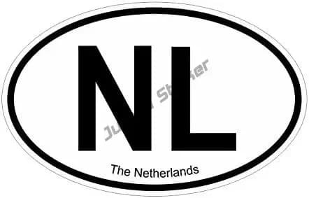 Amour Amsterdam pays-bas décalcomanie claque-art les pays-bas NL pays Code vinyle autocollant haute 