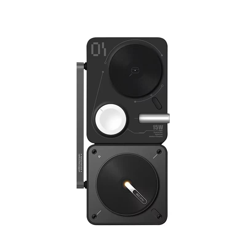 Station de charge sans fil pliable 4 en 1 AULUMU M01, chargeur magnétique