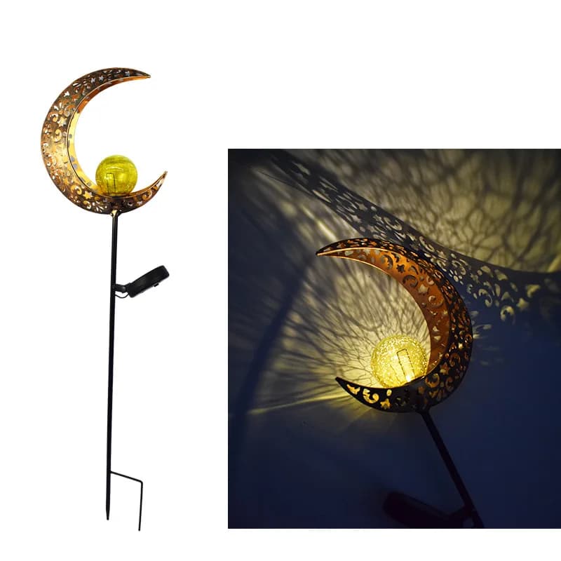 Lampes solaires Led imperméables pour l'extérieur, lune, feu, féerique, pelouse, jardin, flamant ros