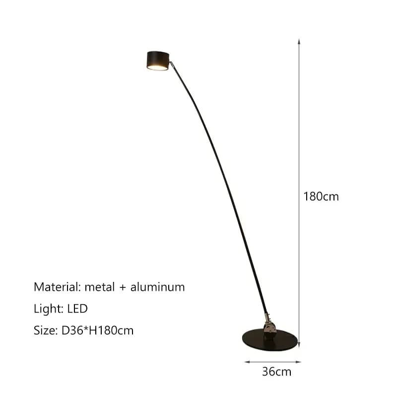 Lampe de sol verticale de style nordique minimaliste créatif italien pour villa, hôtel, salon, canap
