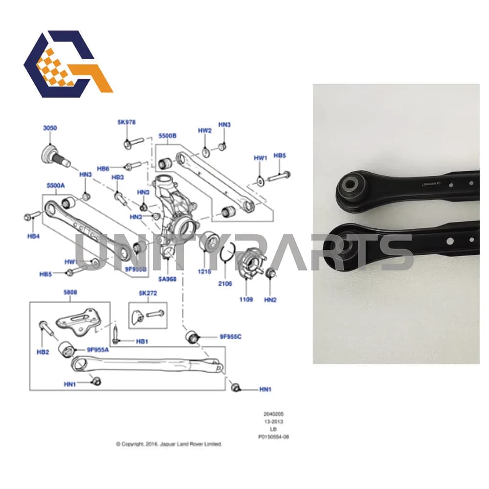 Pour Land Rover Freelander 2 2.2 3.2 2006- Accessoires de voiture Une paire de bras de suspension ar