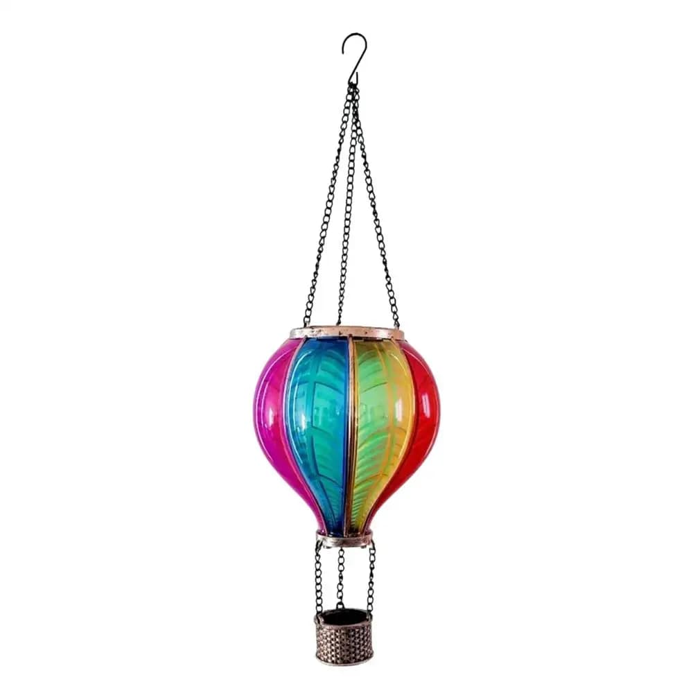 Lanterne solaire décorative portable imperméable en forme de montgolfière pour la décoration nocturn