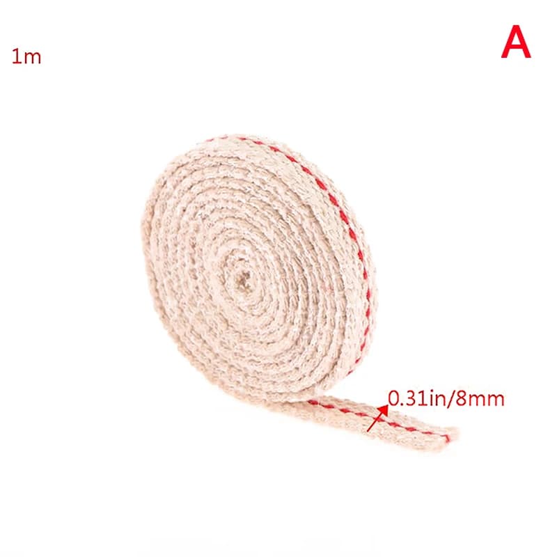 Mèche de lampe à kérosène en coton tressé, mèche de lampe à huile plate, lanterne, 1m