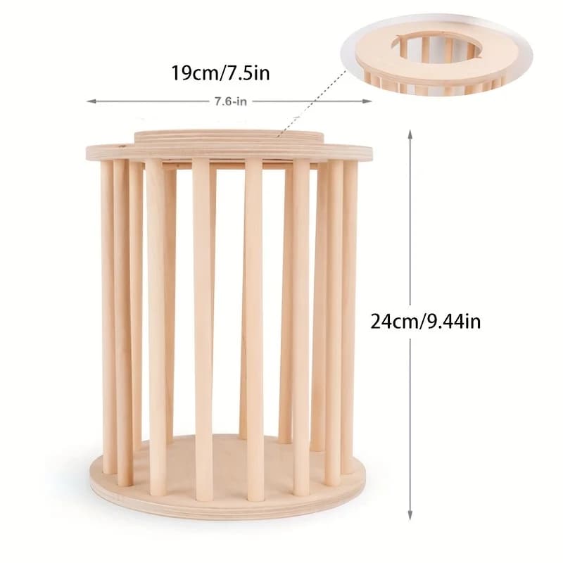 1 pièce d'accessoire de couleur et de style aléatoires, mangeoire à foin en bois pour lapins, fourni