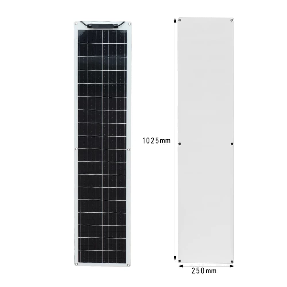 Kit panneau solaire flexible 12V Cellule solaire monocristalline 50W 100W 120W 240W PV 100 Watt 12 V