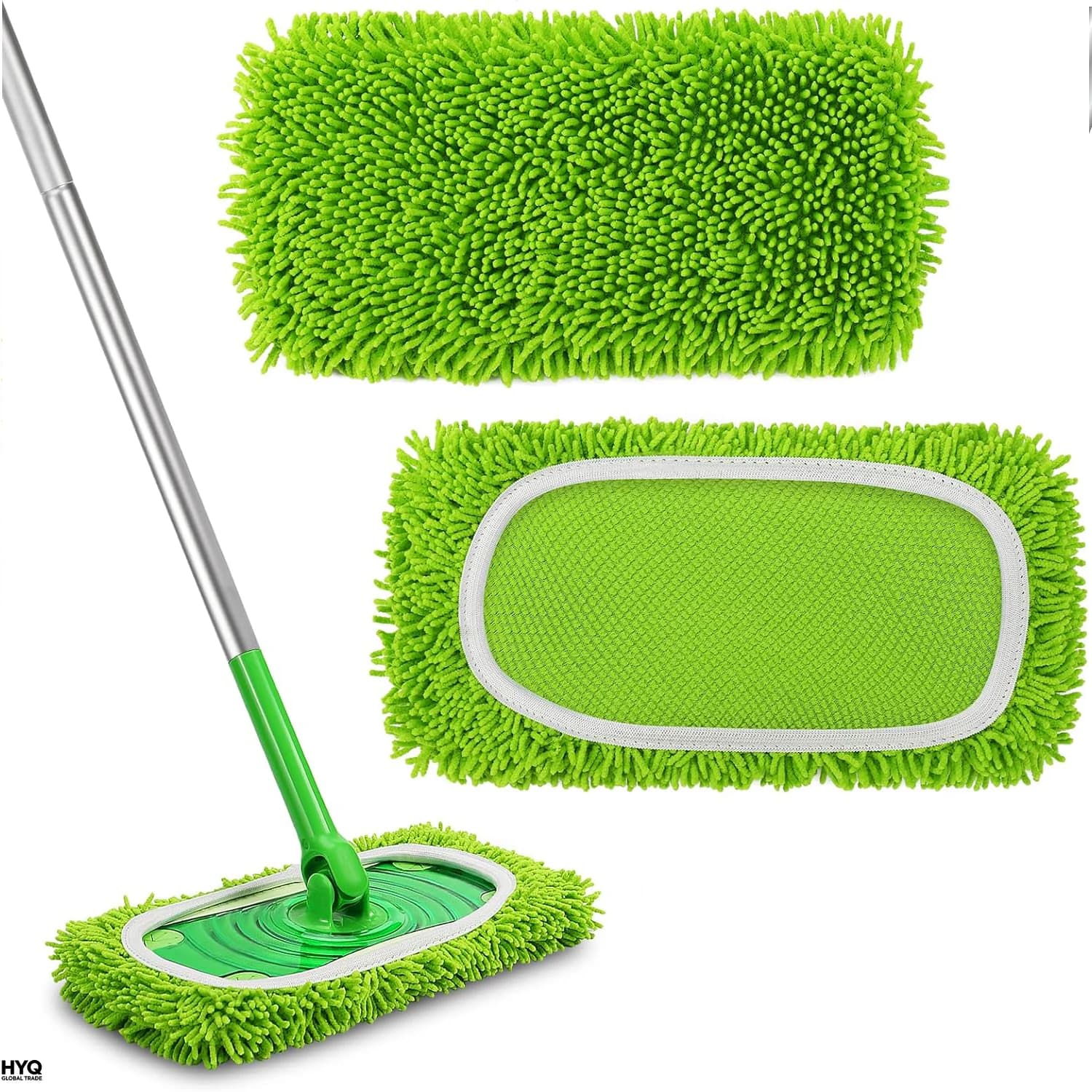 2 tampons en microfibre réutilisables, compatibles avec Swiffer