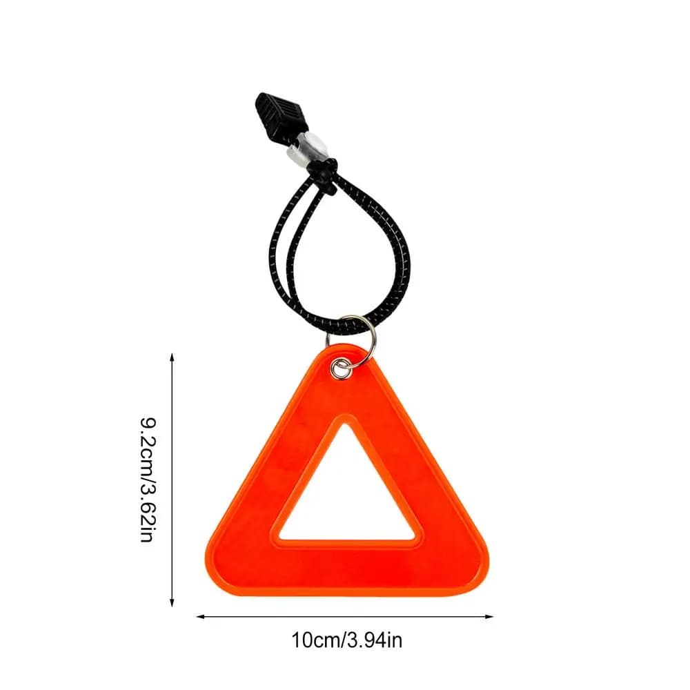 1 panneau triangulaire réfléchissant haute visibilité, avertissement de sécurité pour vélo, étiquett