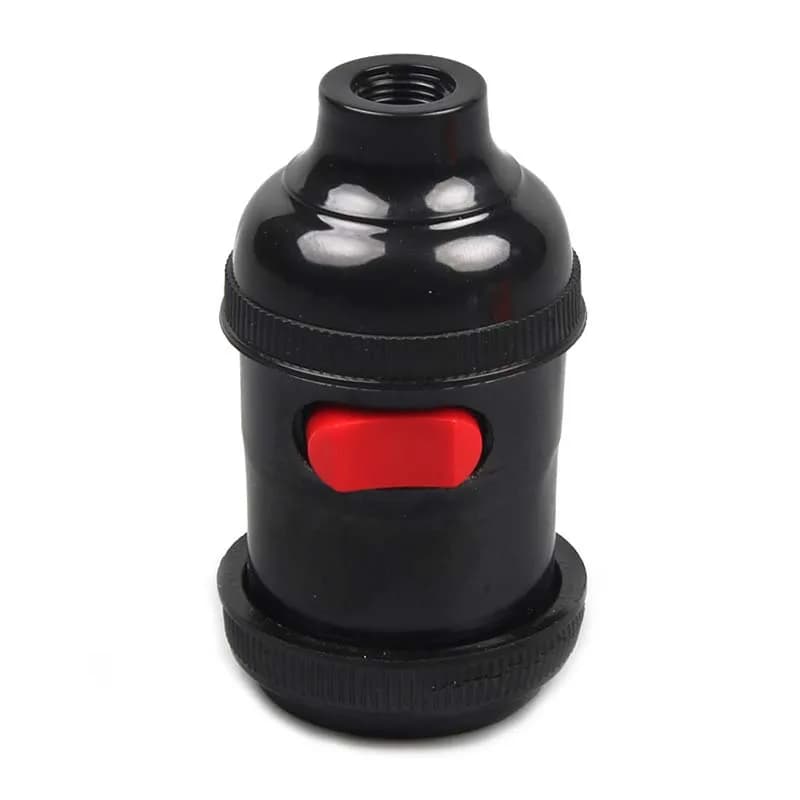 Base de lampe en bakélite E27, avec interrupteur rouge, vis de chevet, tête de lumière de lustre, Ma