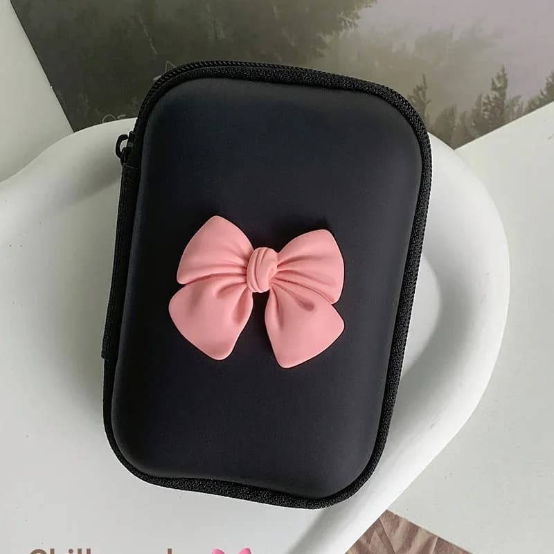 Sac de rangement à motif d'arc 3D, 1 pièce, sac pour écouteurs, housse de chargeur pour IPhone 16 15
