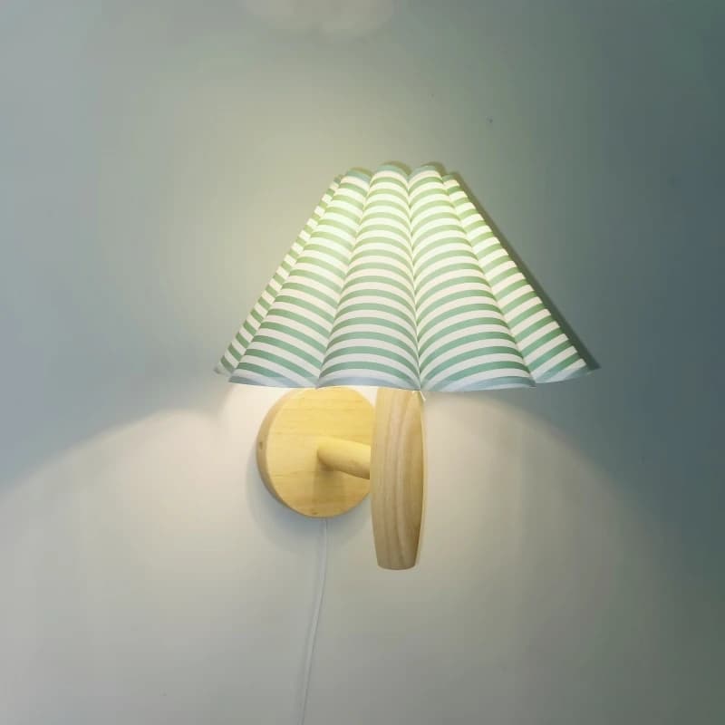 Applique murale en bois de couleur naturelle, lampe en forme de pétale, pour couloir, balcon, hall, 