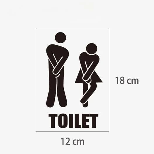 Panneau de toilette amovible pour homme et femme, autocollant mural pour accessoires de porte, DIY b