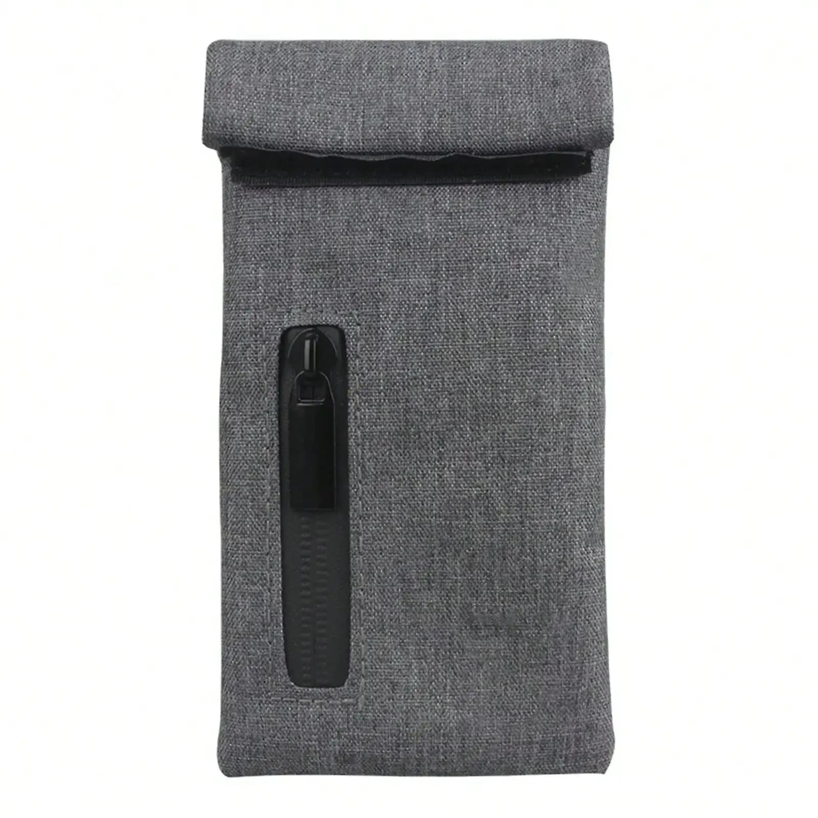 Pochette à tabac anti-odeur de poche avec fermeture éclair, pochette de rangement pour fumeurs doubl