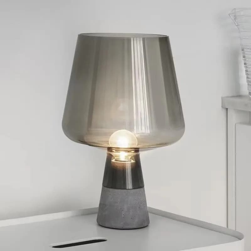 Lampe de table en ciment moderne minimaliste, lampe de table en verre, salon, chambre pastorale, tab