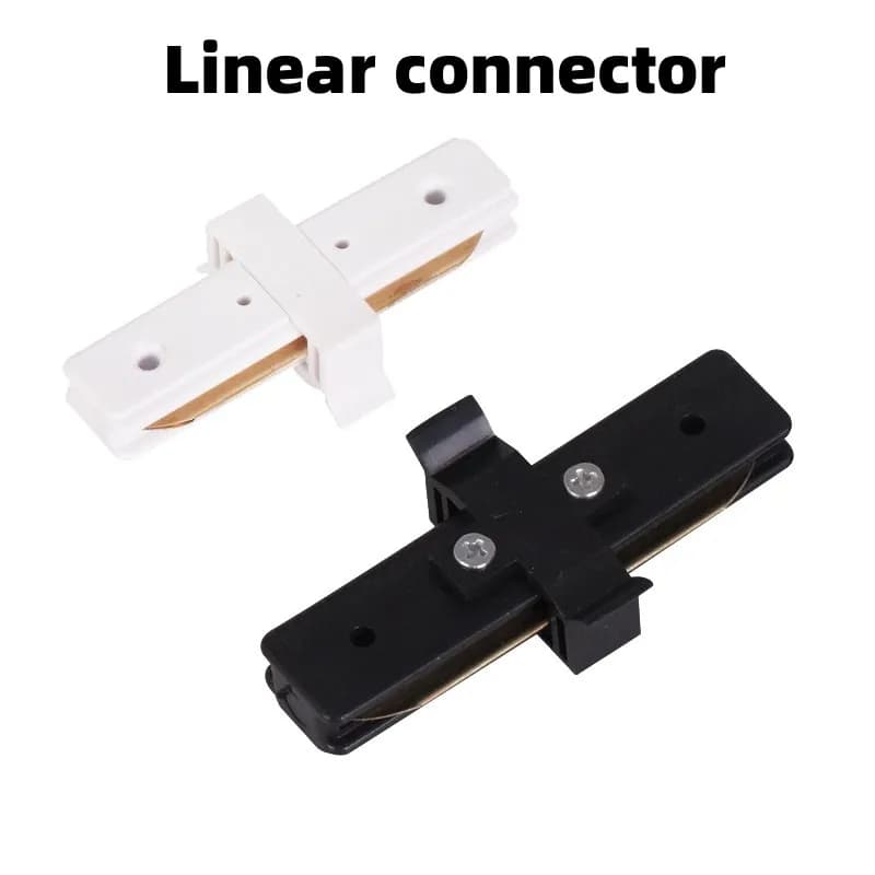 Rail d'éclairage sur rail LED 0.5M 1M, système à 2 fils en aluminium noir et blanc, rail universel p