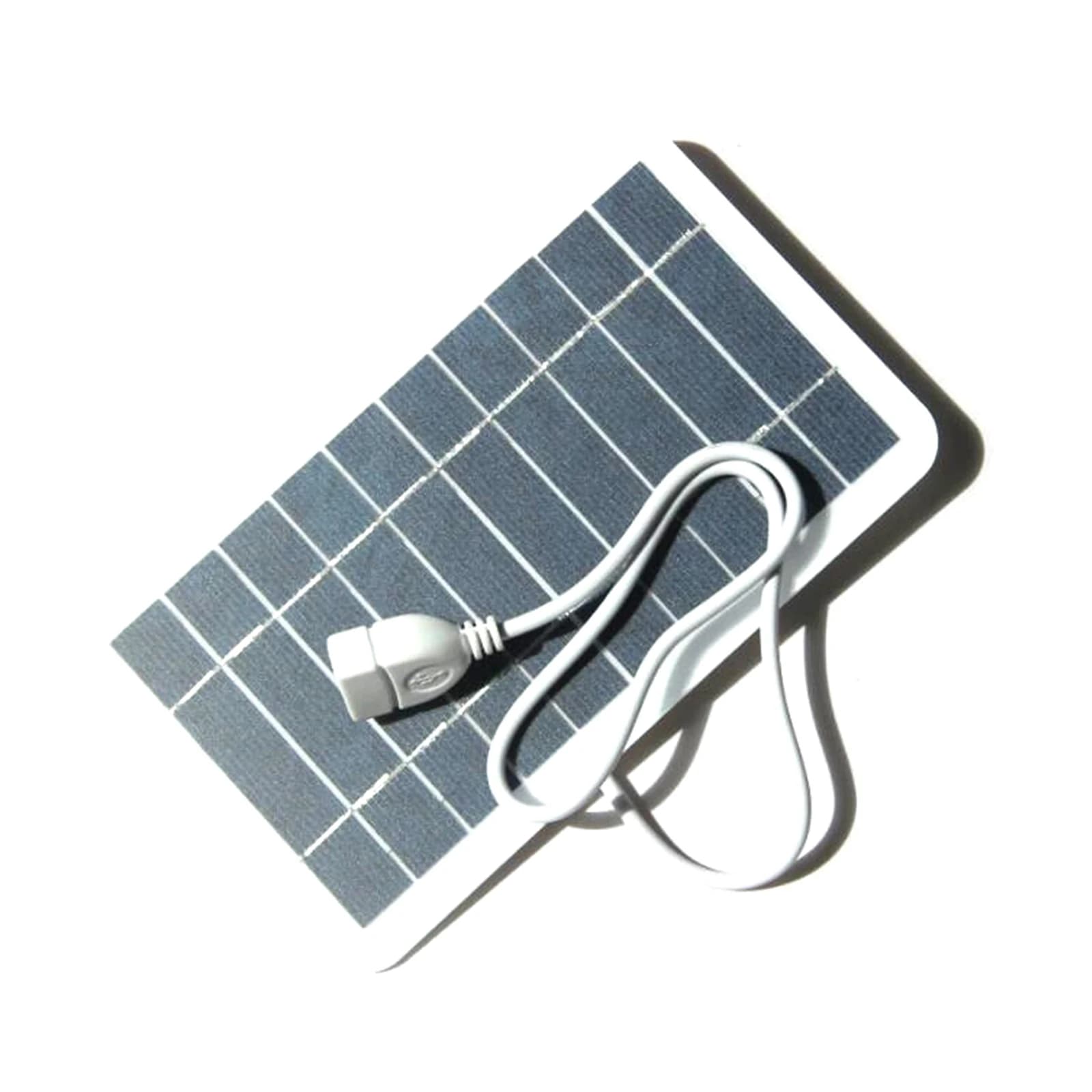 Petit Panneau Solaire en Silicium MonocBN, Cellule Solaire Portable, Étanche, avec USB, pour Camping