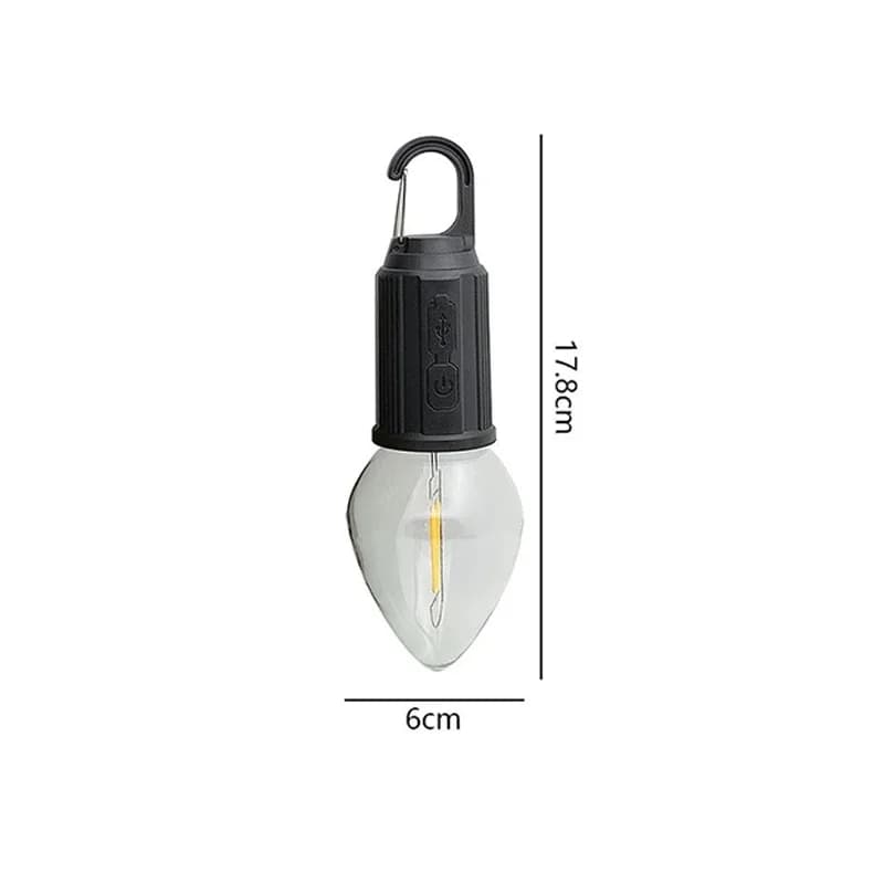 Ampoules LED rechargeables par USB pour l'extérieur, lumière d'urgence à haute luminosité, lanterne 