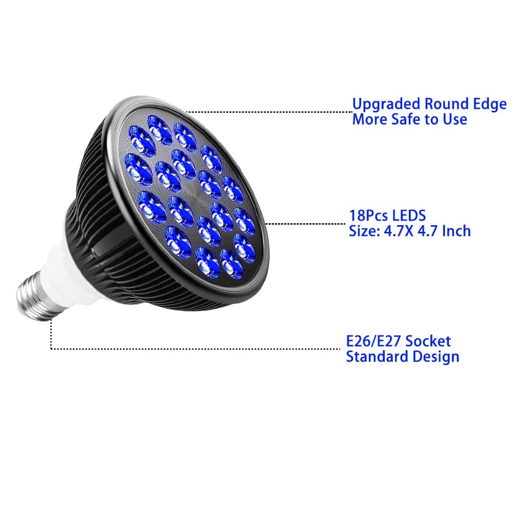 Lampe de bronzage ultraviolette Type de pince lampe de solarium pour le corps de bronzage 18 pièces 