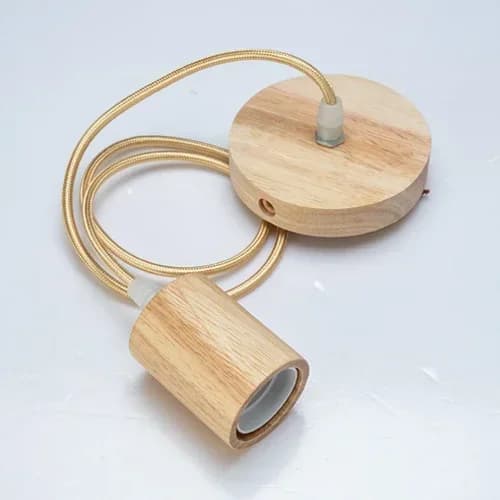 Lampe à suspension en bois E27 lampes suspendues en bois pour chambre à coucher décor de maison/salo
