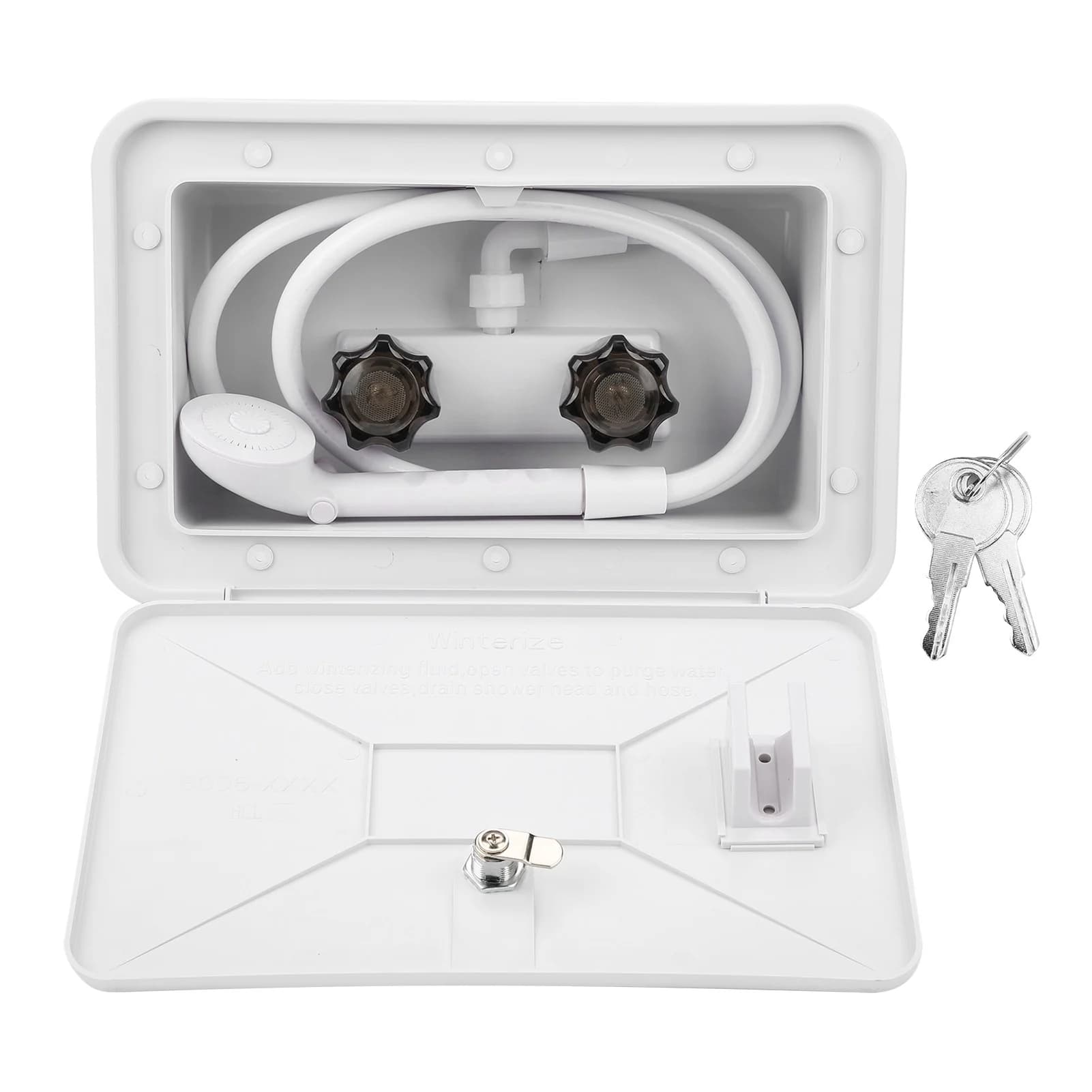 Kit de boîte de douche extérieure avec serrure, kit de lavage extérieur, montres pour bateau, yacht,