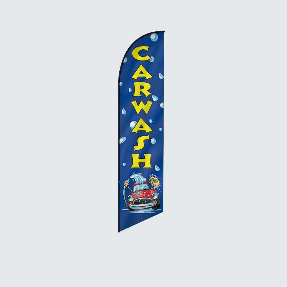 Drapeau publicitaire de lavage de voiture extérieur