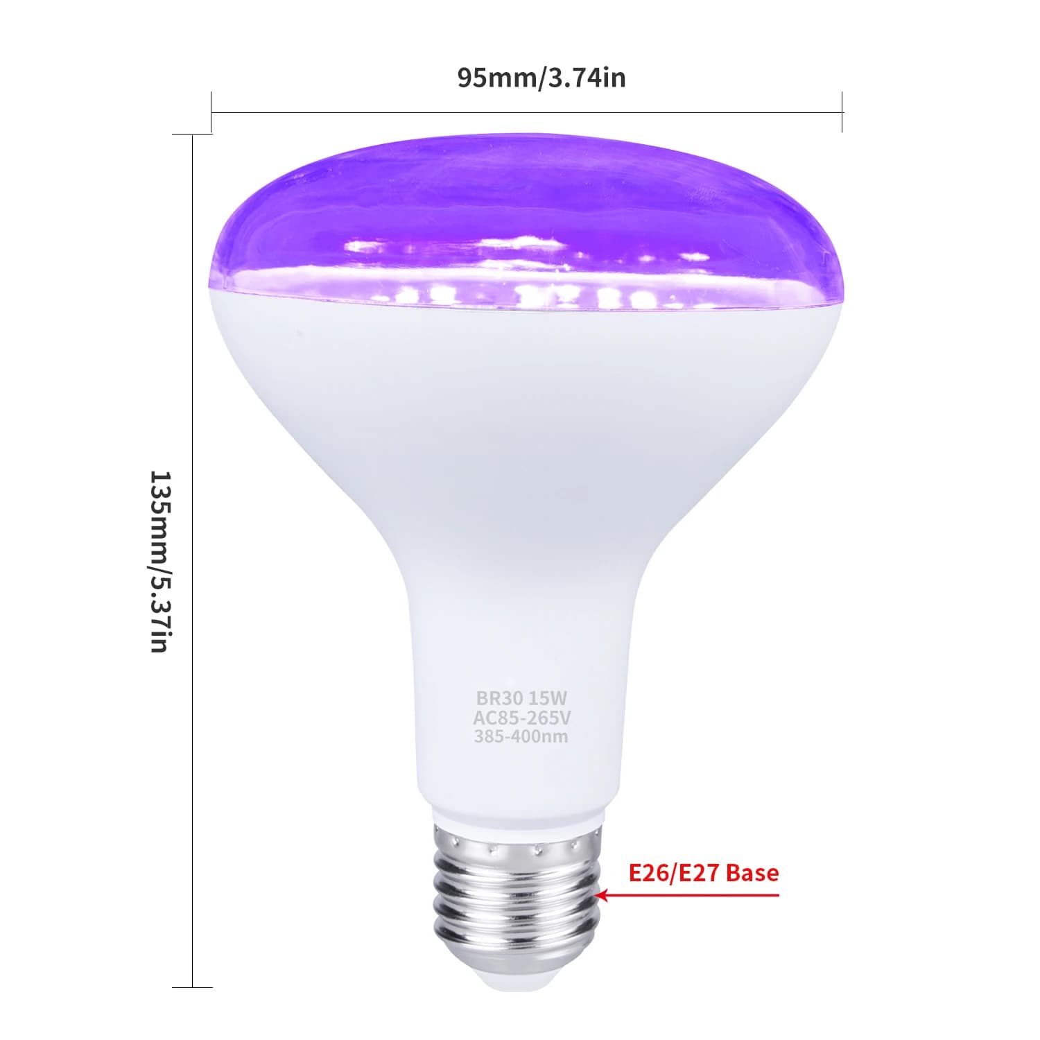 Lampe LED UV Noire pour Halloween et ixde Noël, Affiches Fluorescentes, Peinture Corporelle, 15W, 39